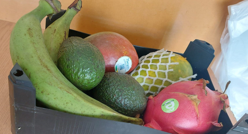 Cesta de Frutas Tropicales