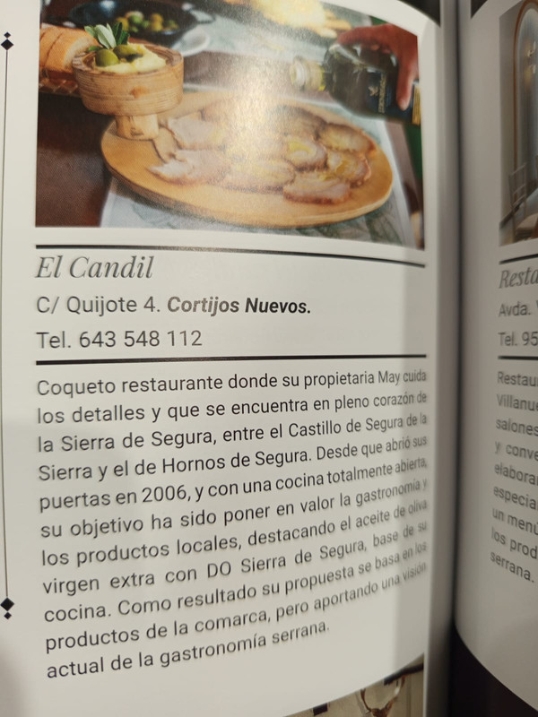 Restaurante El Candil. Tierra de Olivos 9