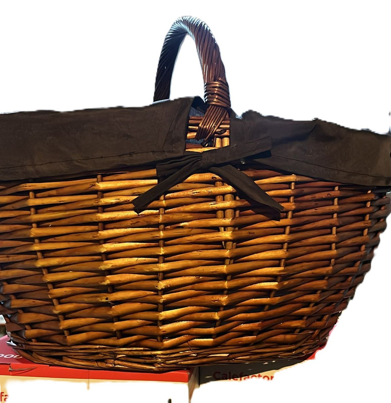 Cesta Ovalada Color Miel con Forro