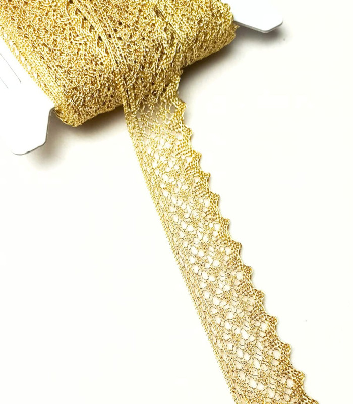 Puntilla de Hilo Metalizada de 3.5cm 9900